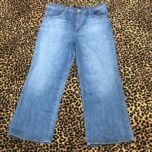 J Brand high rise wide leg crop Joan jeans, Large